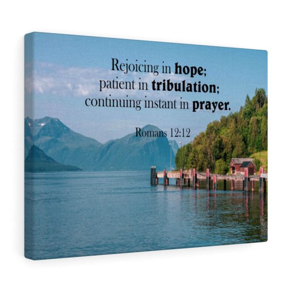 Scripture Canvas Rejoicing in Hope Romans 12:12 Christian Bible Verse Meaningful Framed Prints, Canvas Paintings - Image 3