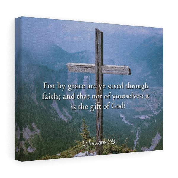 Scripture Canvas Saved Through Faith Ephesians 2:8 Christian Bible Verse Meaningful Framed Prints, Canvas Paintings - Image 2