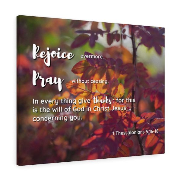 Scripture Canvas Rejoice Pray Thanks 1 Thessalonians 5:16 18 Christian Bible Verse Meaningful Framed Prints, Canvas Paintings - Image 2