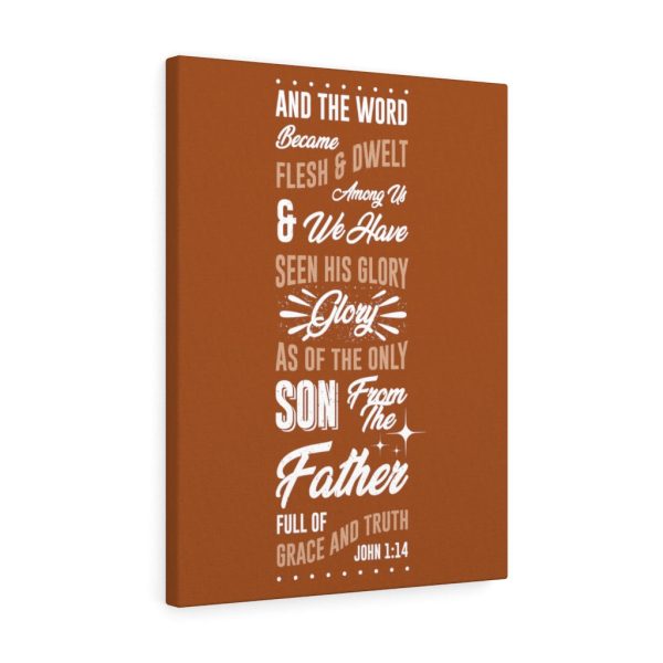 Scripture Canvas His Glory John 1:14 Christian Bible Verse Meaningful Framed Prints, Canvas Paintings