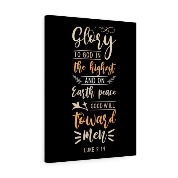 Scripture Canvas Good Will Luke 2:14 Christian Bible Verse Meaningful Framed Prints, Canvas Paintings - Image 6