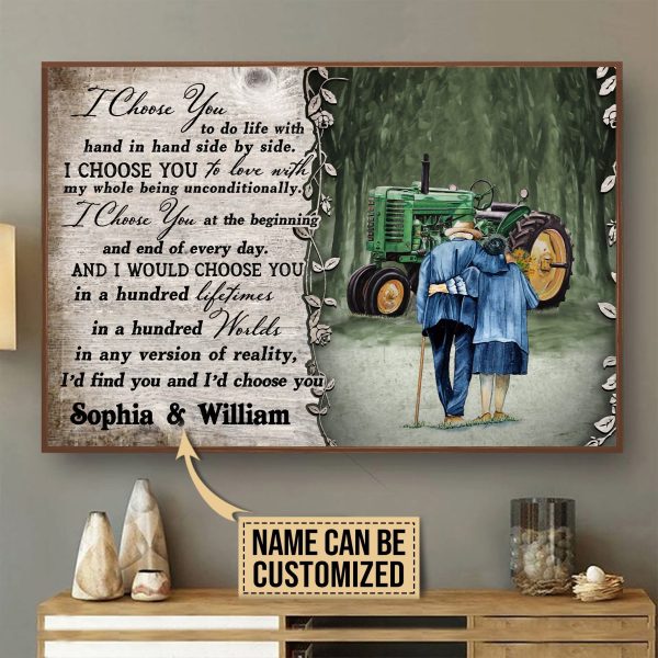 Personalized Canvas Art Painting, Canvas Gallery Hanging Tractor I Choose You Framed Prints, Canvas Paintings