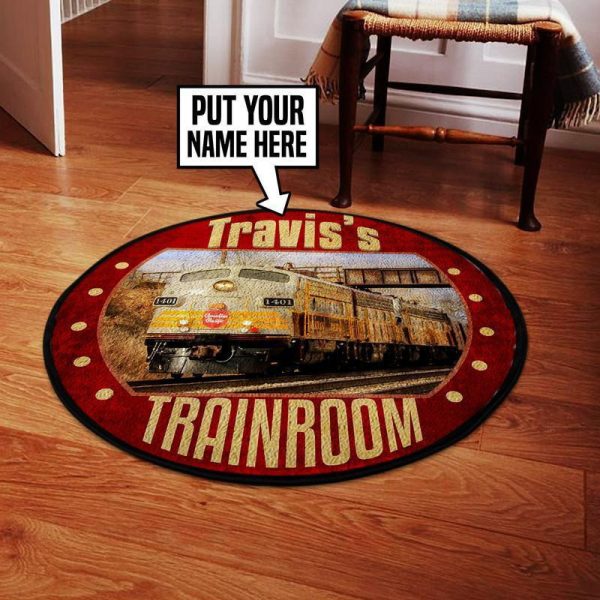 Personalized Canadian Pacific Railroad Round Mat Round Floor Mat Room Rugs Carpet Outdoor Rug Washable Rugs