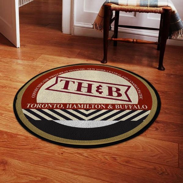 Thbrr Round Mat Toronto Hamilton & Buffalo Railroad Round Floor Mat Room Rugs Carpet Outdoor Rug Washable Rugs