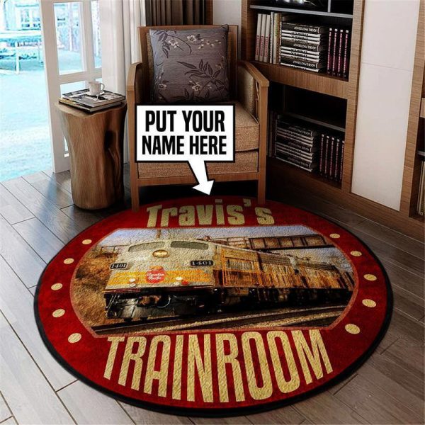 Personalized Canadian Pacific Railroad Round Mat Round Floor Mat Room Rugs Carpet Outdoor Rug Washable Rugs - Image 2