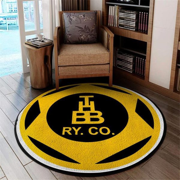 Hbtrr Living Room Round Mat Circle Rug Houston Belt And Terminal (Hb&T) Railway Railroad - Image 2