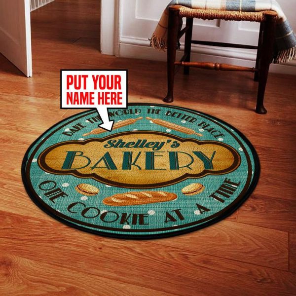 Personalized Bakery Living Room Round Mat Circle Rug - Image 2