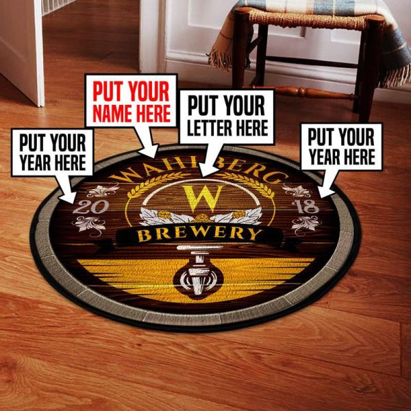 Personalized Brewery Living Room Round Mat Circle Rug - Image 2