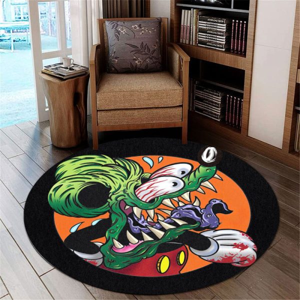 Hot Rod Mouse Round Mat Round Floor Mat Room Rugs Carpet Outdoor Rug Washable Rugs - Image 2