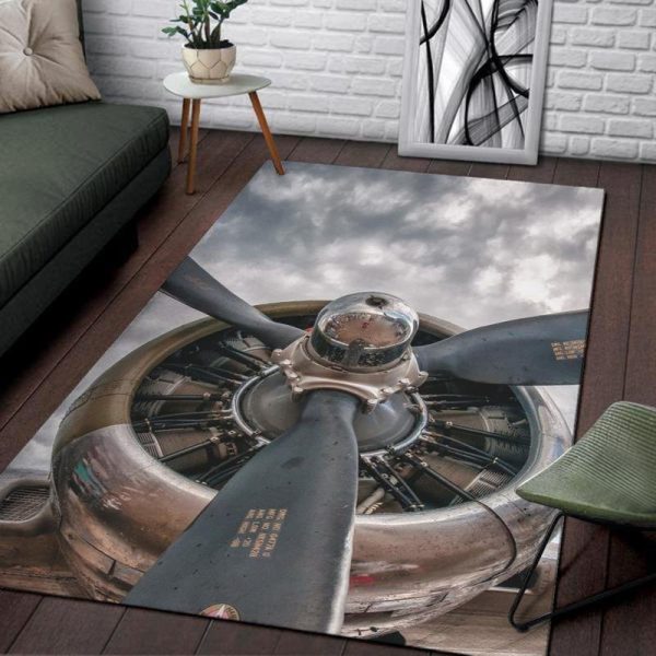 Aircraft Area Rug Carpet Air Craft Turbin - Image 2