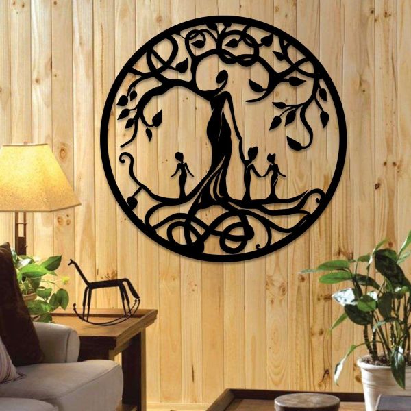 Personalized Number Of Kids Tree Of Life Metal Sign, Mother's Day Gift - Image 3