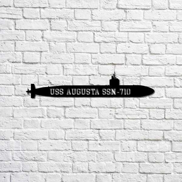 Uss Augusta Ssn710 Navy Ship Metal Sign, Memory Wall Metal Sign Gift F