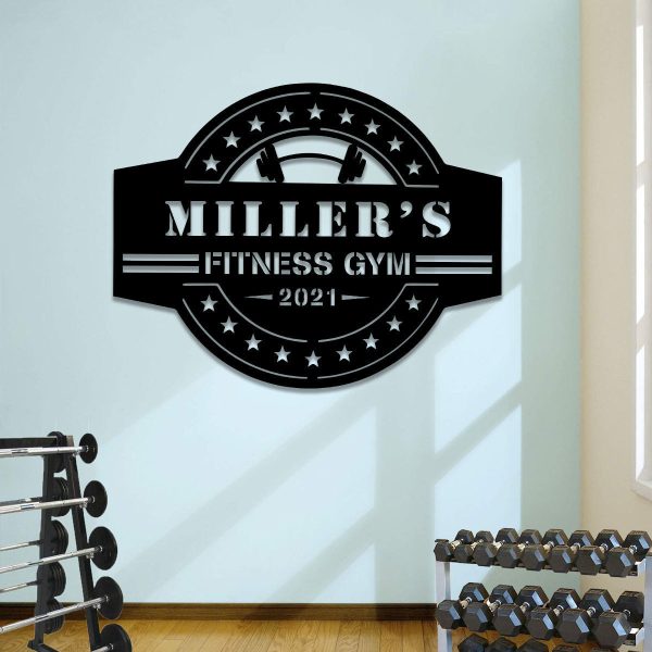 Metal Gym Sign, Custom Fitness Center, Cross Fit Club, Home Wall Decor - Image 2