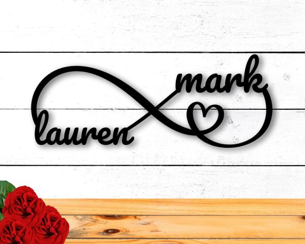 Personalized Sign Wedding Gift Metal Signs Infinity Sign With Names Wa