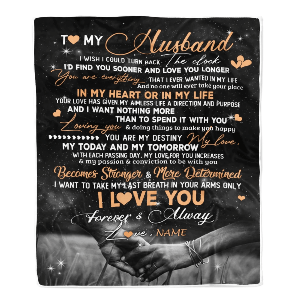 Personalized To My Husband Blanket From Wife I'd Find You Sooner Love