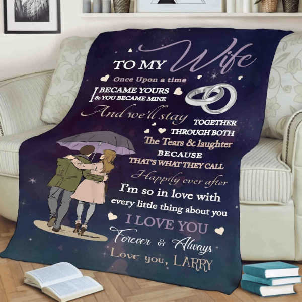 To My Wife Blanket Custom Name Blanket Old Couple Blanket Love Blanket