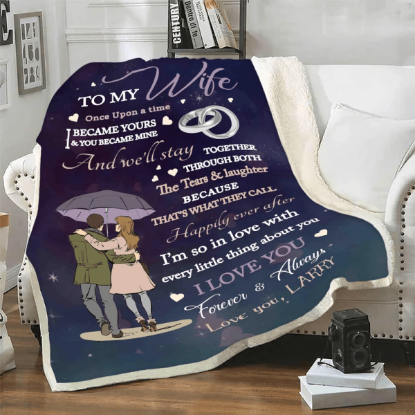 To My Wife Blanket Custom Name Blanket Old Couple Blanket Love Blanket - Image 6