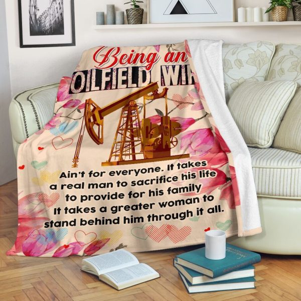 Thank For Your Sacrifices Fleece Blanket Gift For Oilfield Wife Fleece