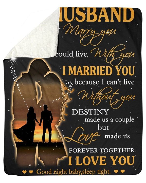 To My Husband Love Made Us Forever Together Custom Design Fleece Blank