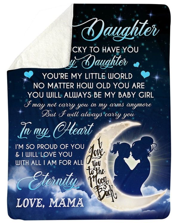 Lovely Message From Mama Gifts For Daughters Fleece Blanket