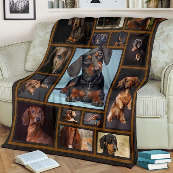 3d Dachshund For Dog Lovers Fleece Blanket - Image 3