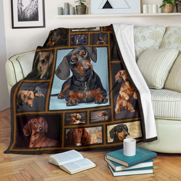 3d Dachshund For Dog Lovers Fleece Blanket - Image 2