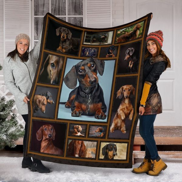 3d Dachshund For Dog Lovers Fleece Blanket - Image 6