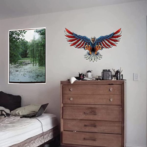 Bald Eagle Iron Flying Eagle Crafts Cut Metal Sign Decorations - Image 2