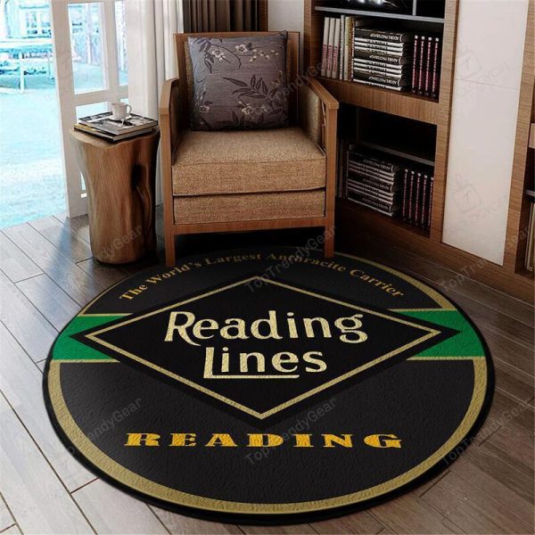 Reading Living Room Round Mat Circle Rug Reading Railroad - Image 2