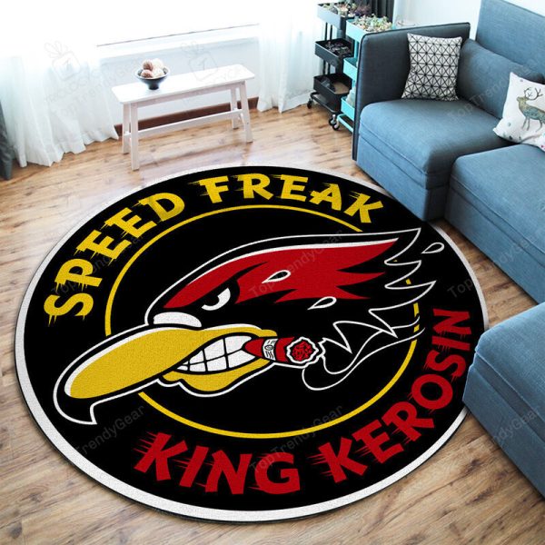 Speedfreak Hot Rod Round Mat Round Floor Mat Room Rugs Carpet Outdoor Rug Washable Rugs - Image 2