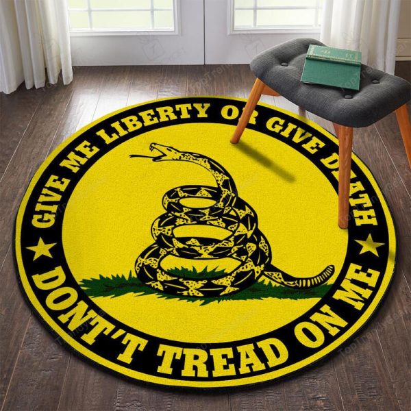 Don'T Treat On Me Give Me Liberty Or Give Me Death Round Mat Round Floor Mat Room Rugs Carpet Outdoor Rug Washable Rugs - Image 2