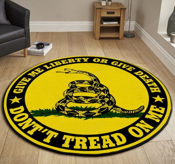 Don'T Treat On Me Give Me Liberty Or Give Me Death Round Mat Round Floor Mat Room Rugs Carpet Outdoor Rug Washable Rugs - Image 3