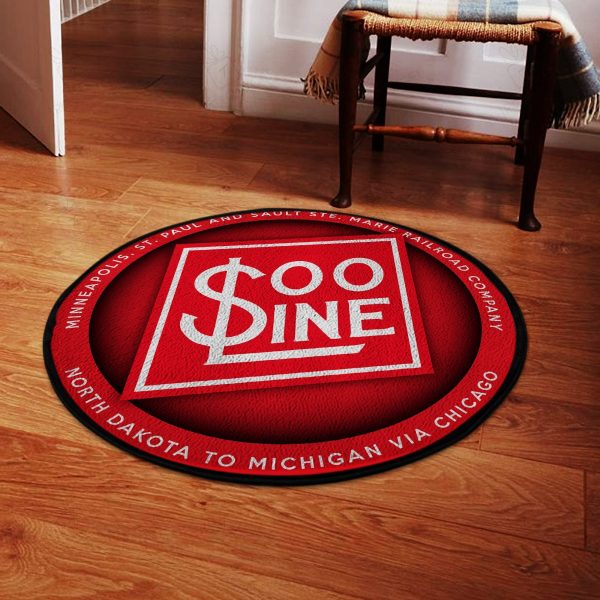 Sooline Round Mat Soo Line Railroad Living Room Rugs, Bedroom Rugs, Kitchen Rugs