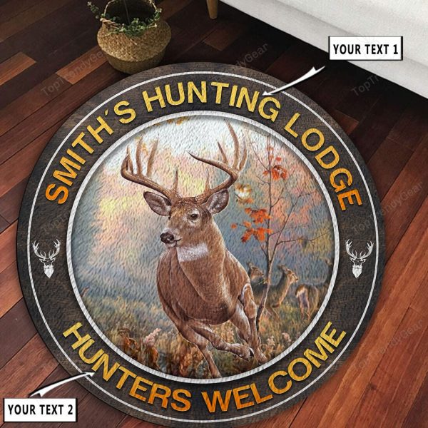 Personalized Deer Hunting Home Decor Round Rug 10771 - Image 5