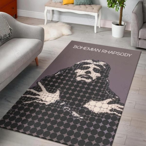 Queen Bohemian Rhapsody Freddie Mercury Rug Rectangle Area Rugs Carpet For Living Room, Bedroom, Kitchen Rugs, Non-Slip Carpet Rp124414 Print