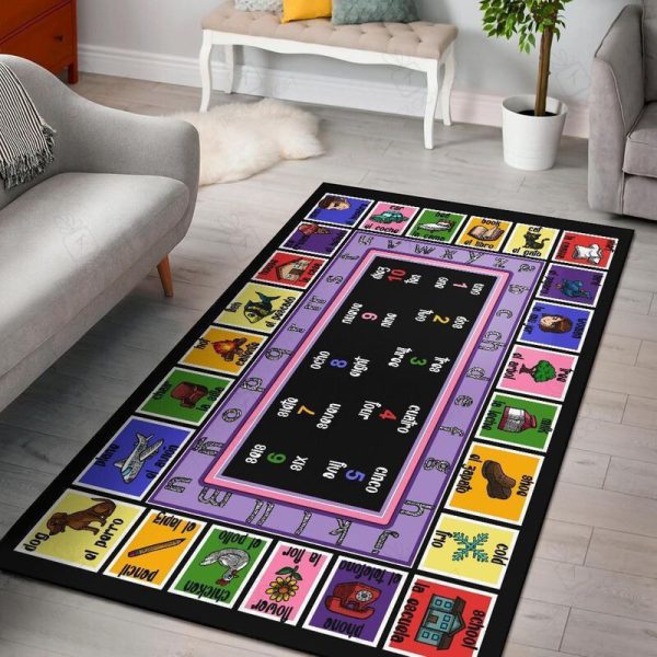 Spanish Language Area Rectangle Area Rugs Carpet For Living Room, Bedroom, Kitchen Rugs, Non-Slip Carpet Rp125477 Print